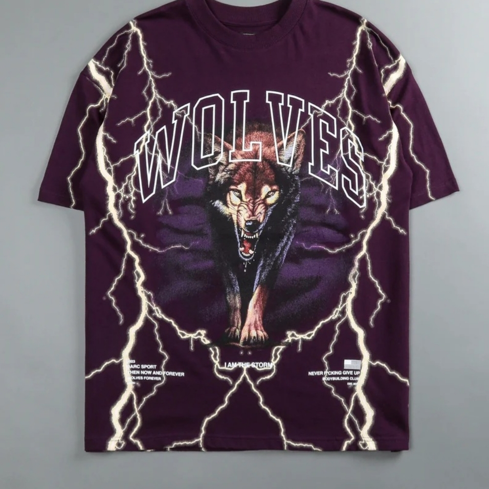 ALL THE ENERGY "PREMIUM VINTAGE" OVERSIZED TEE IN STORM PURPLE